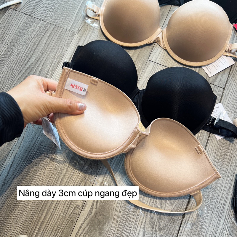 Áo cúp ngực hở lưng chất thun lạnh cao cấp màu đen, da - Nhật Phương