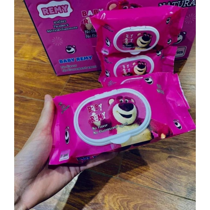 Khăn giấy ướt baby Phú Đạt siêu dai,mền mịn cho bé mix nhiều màu