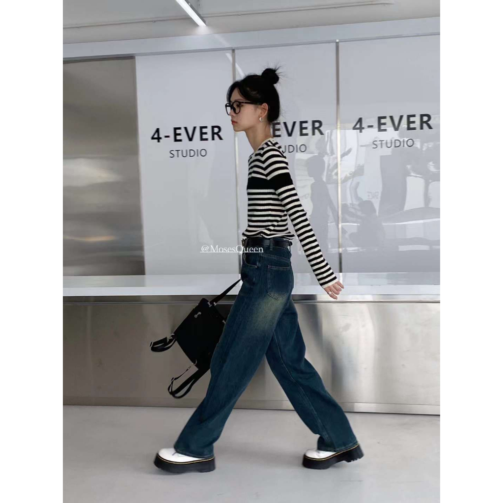 Q493-  QUẦN JEANS TRƠN ỐNG SUÔNG BASIC