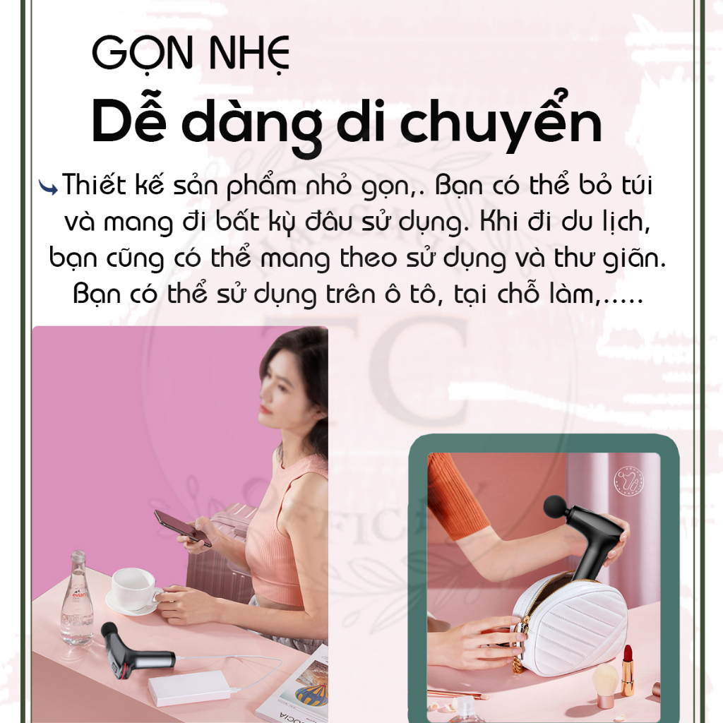 Máy massage cầm tay đa năng - 5 đầu massage 8 mức độ SKSM-2023