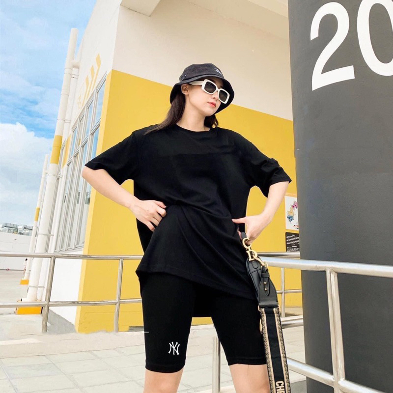 Quần legging ngố M.L.B / N.I.K.E xuất dư chất mỳ Hàn cao cấp đủ size