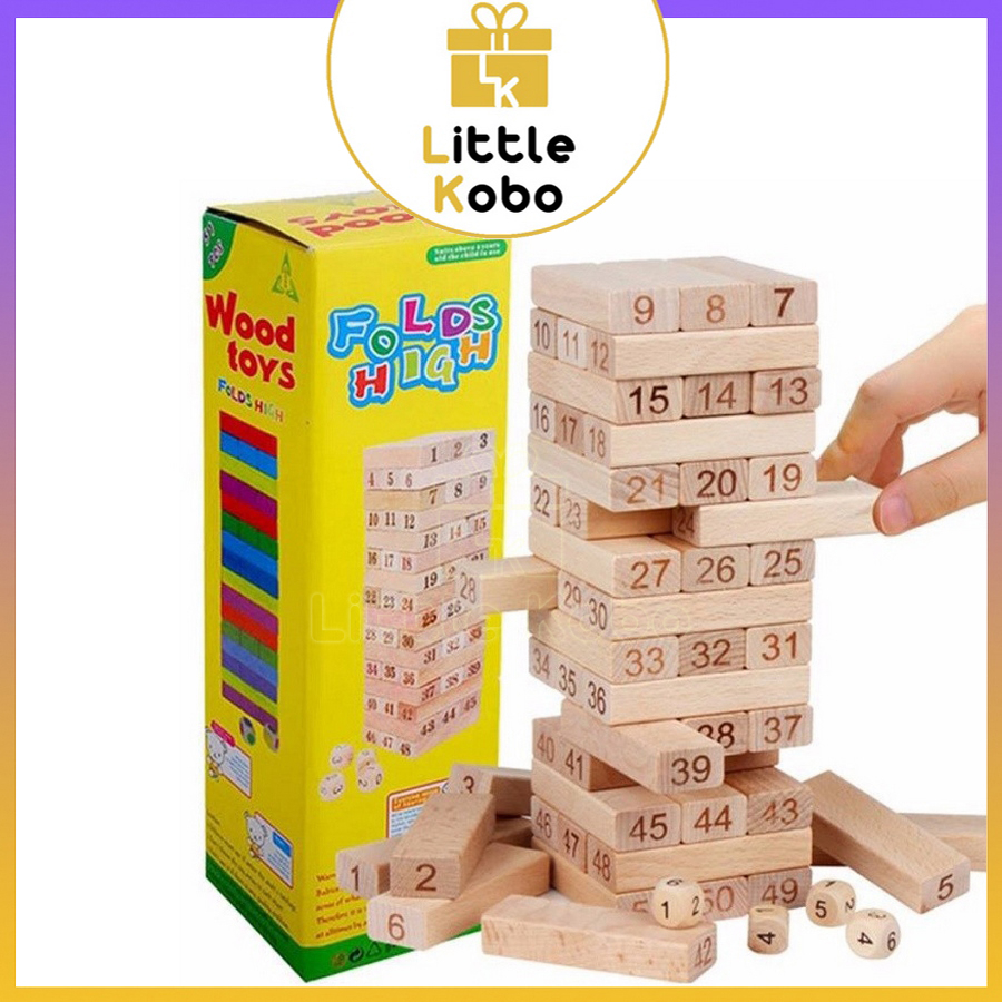 [Loại Lớn] Đồ Chơi Rút Gỗ 51 Thanh Loại Số Wood Toys Trò Chơi Giải Trí Giảm Stress Nhóm Bạn Boardgame Đồ Chơi Trẻ Em