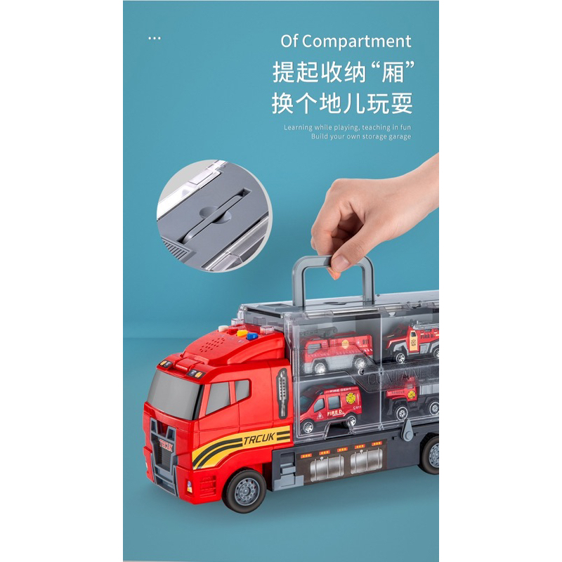 Bộ 6 Xe Nhiều Ngăn 6 in 1 Cho Bé Trai (Hàng Loại 1)