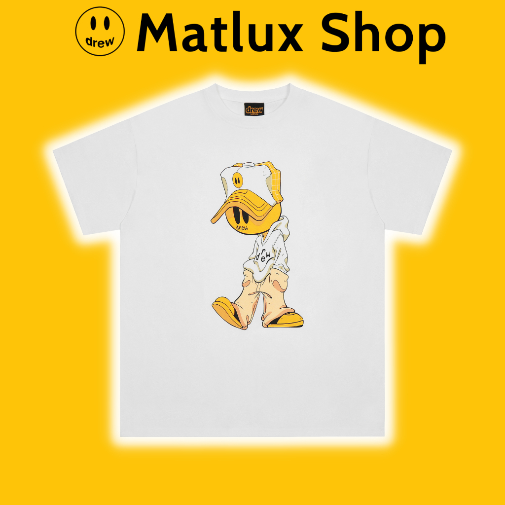 Áo thun DREW HOUSE Mascot Sad Boy chất liệu cotton bản cao cấp, Áo tee DREW in chữ form rộng, T-Shirt Drew unisex