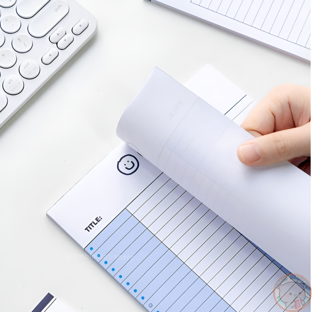 Tập giấy note ghi chú Rosy Pony size B5 học từ vựng phong cách tối giản Hàn Quốc GNB5-01