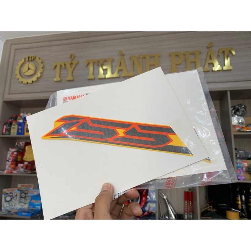 Tem bửng ngoài Ex 155 RC đời 22 trên Trái số 155 Đen viền Cam