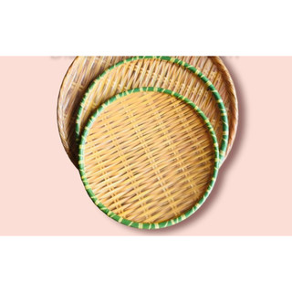 Dĩa nhựa Melamine phíp giả mây tre đan nhựa giả mây mẹt tre tròn cao cấp đủ size để hoa quả, mẹt bún đậu mắm tôm