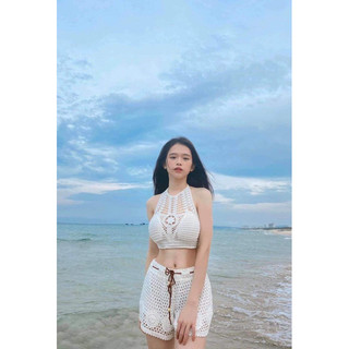 Sét Bikini Đi Biển Len Móc