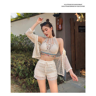 Sét Bikini Đi Biển Len Móc