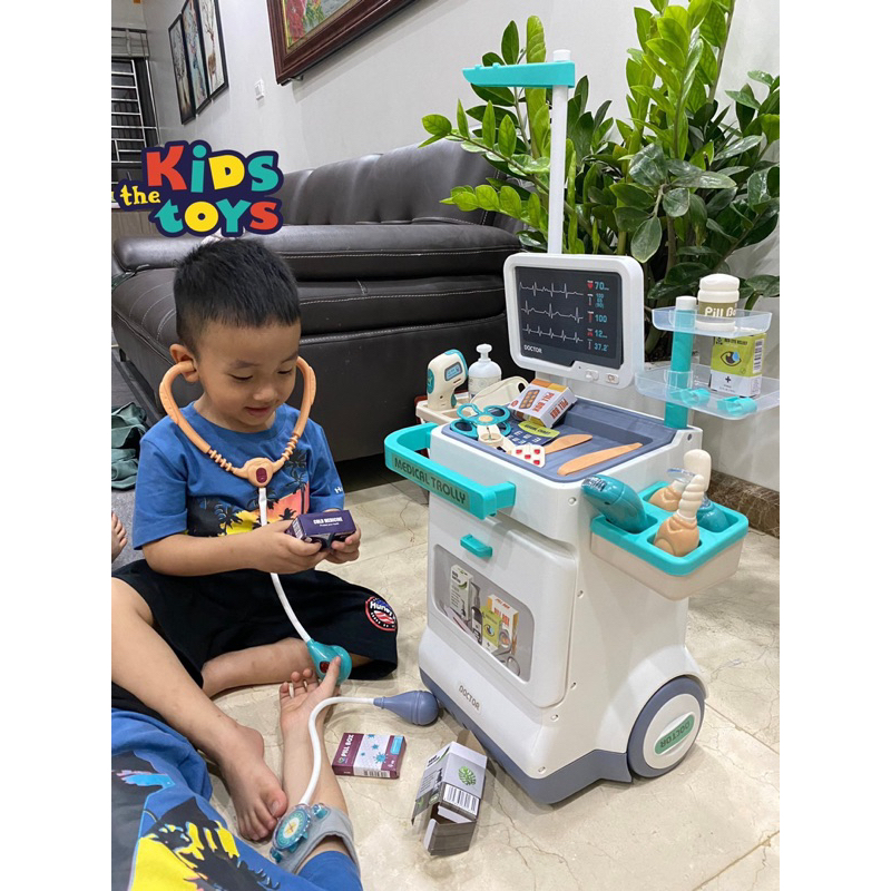 Bộ đồ chơi bác sĩ cao cấp cho bé gái bé trai làm từ nhựa nguyên sinh ABS cao cấp