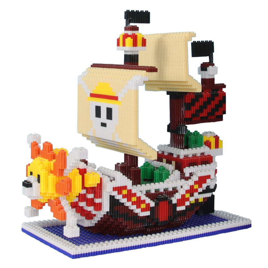 Mô hình LEGO 3D Tàu Thousand Sunny One Piece 4500 mảnh ghép, 31 cm, đồ chơi lắp ráp bằng nhựa ABS cho trẻ từ 6 tuổi