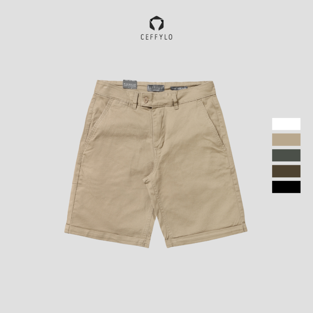 Quần Short Nam Ceffylo Màu Camel Chất Liệu Thoáng Mát Thoải Mái Thời Trang Nam Năng Động Thể Thao Hiện Đại