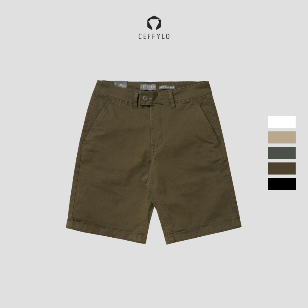 Quần Short Nam Ceffylo Màu Nâu Chất Liệu Thoáng Mát Thoải Mái Thời Trang Nam Năng Động Thể Thao Hiện Đại