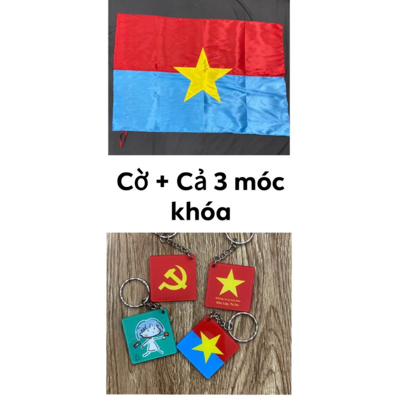 Combo Cờ Giải Phóng + Móc Khóa tùy chọn