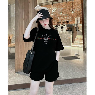 sét bộ short cotton logo thêu