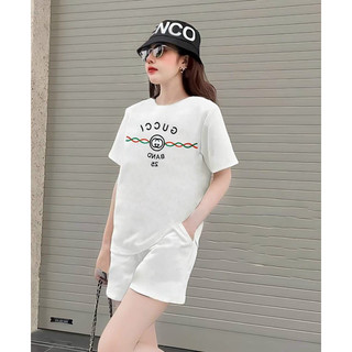 sét bộ short cotton logo thêu