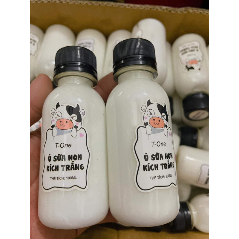 sữa non ủ kích trắng con bò chai 100ml - ủ sữa non kích trắng 100ml handmade