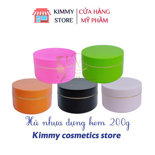Hủ đựng kem 200g màu cam
