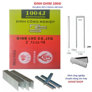 Ghim J1004, hiệu LĐ, hộp 5.000 cây ghim U10mm x dài 4mm bấm gỗ ván