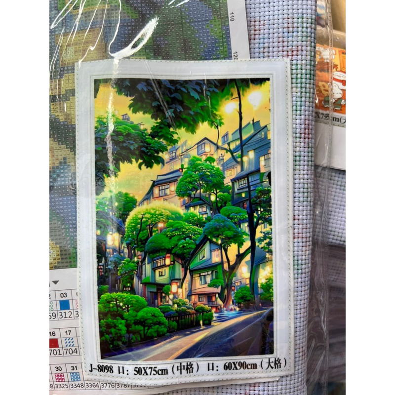 Tranh thêu kín phong cảnh j8098  chưa thêu