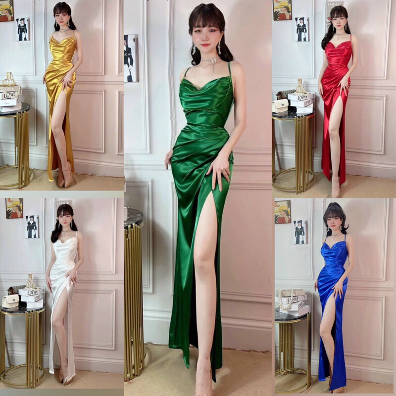 ĐẦM DẠ HỘI HAI DÂY CỔ ĐỔ KẾT CHUỖI