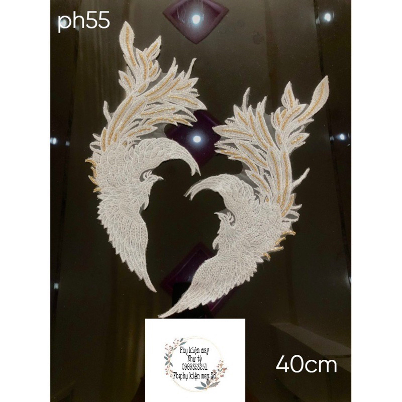 cặp ren thêu hạt đính kết xinh xắn