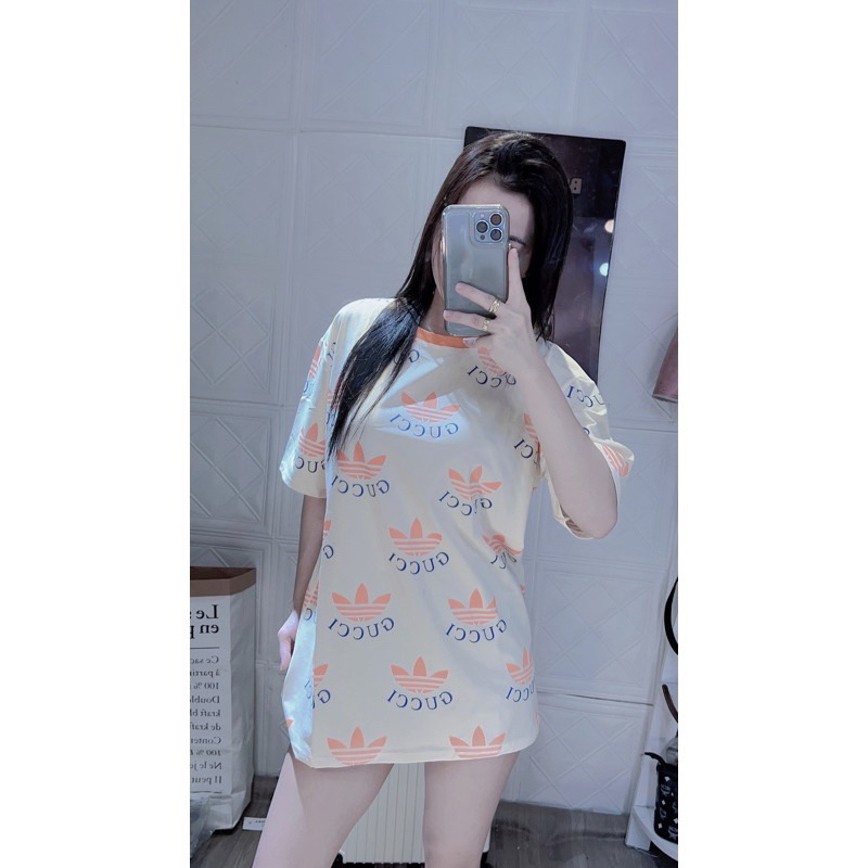 Áo Phông Rộng Dập Lá Nam Nam Nữ Unisex Cotton Mềm Mịn B110