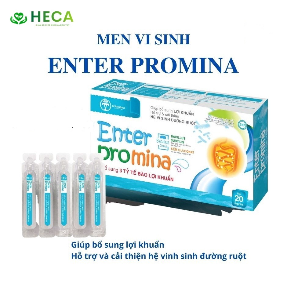 (HANO) Men vi sinh ENTERPROMINA, Cân bằng hệ vi sinh đường ruột, bảo vệ hệ tiêu hoá cho trẻ (hộp 20 ống*10ml)