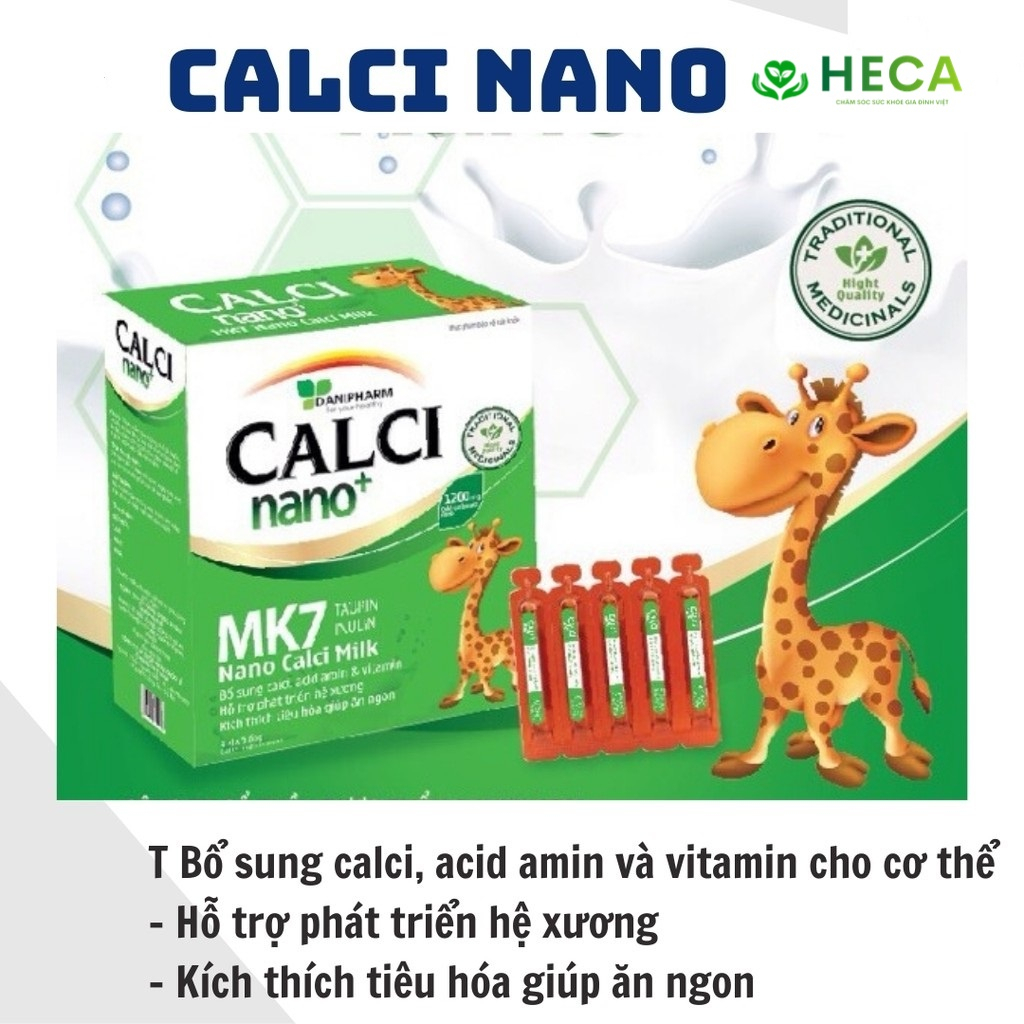 (DANI) Canxi milk nano MK7 DANIPHARM - Canxi cho bé ăn ngon ngủ tốt