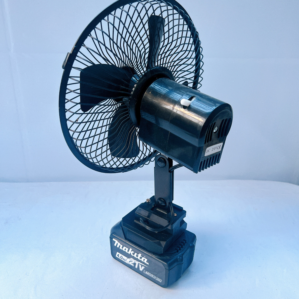 Quạt 8 inch 3D Lồng sắt dùng pin 18V - 21V Có Đảo Chiều  Mẫu 3 / htb