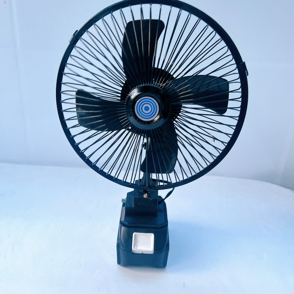 Quạt 8 inch 3D Lồng sắt dùng pin 18V - 21V Có Đảo Chiều  Mẫu 3 / htb