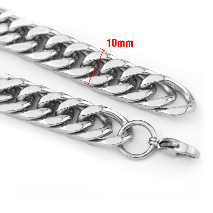 Lắc tay nam titan PT JEWELRY cao cấp thời trang rẻ đẹp thép không gỉ kiểu lặc kép vuông phong cách PTLTNA104