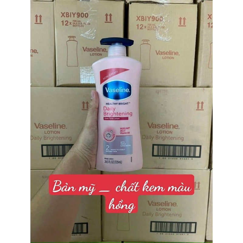 Sữa dưỡng thể Vaseline Healthy White UV Lightening Body Lotion 725ml