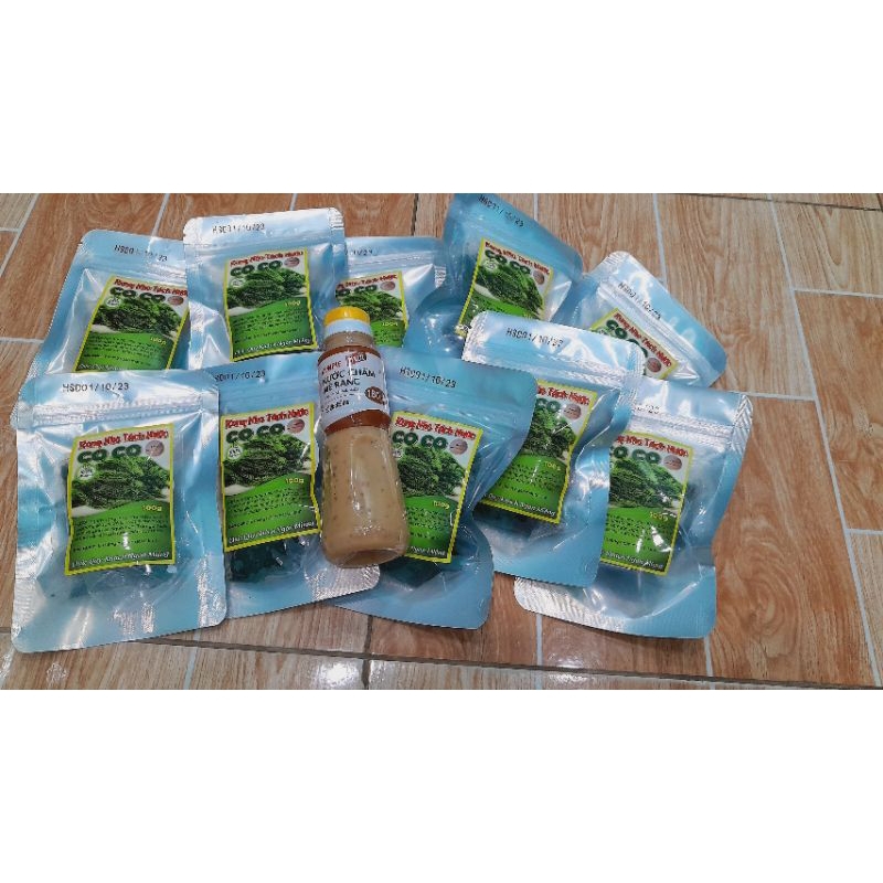 Combo Rong Nho Tách Nước CoCo Gói 100gram + Chai Sốt