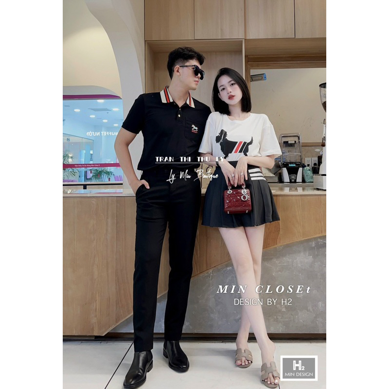 Sét áo phông in + chân váy ly loại 1 Mã KH46