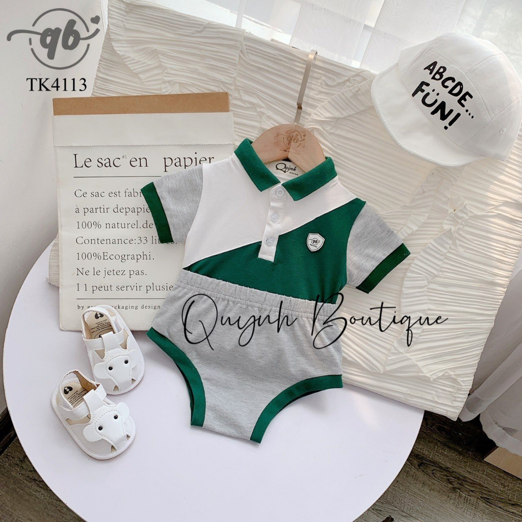 Bộ rời quần chip cho bé trai  Quỳnh Boutique