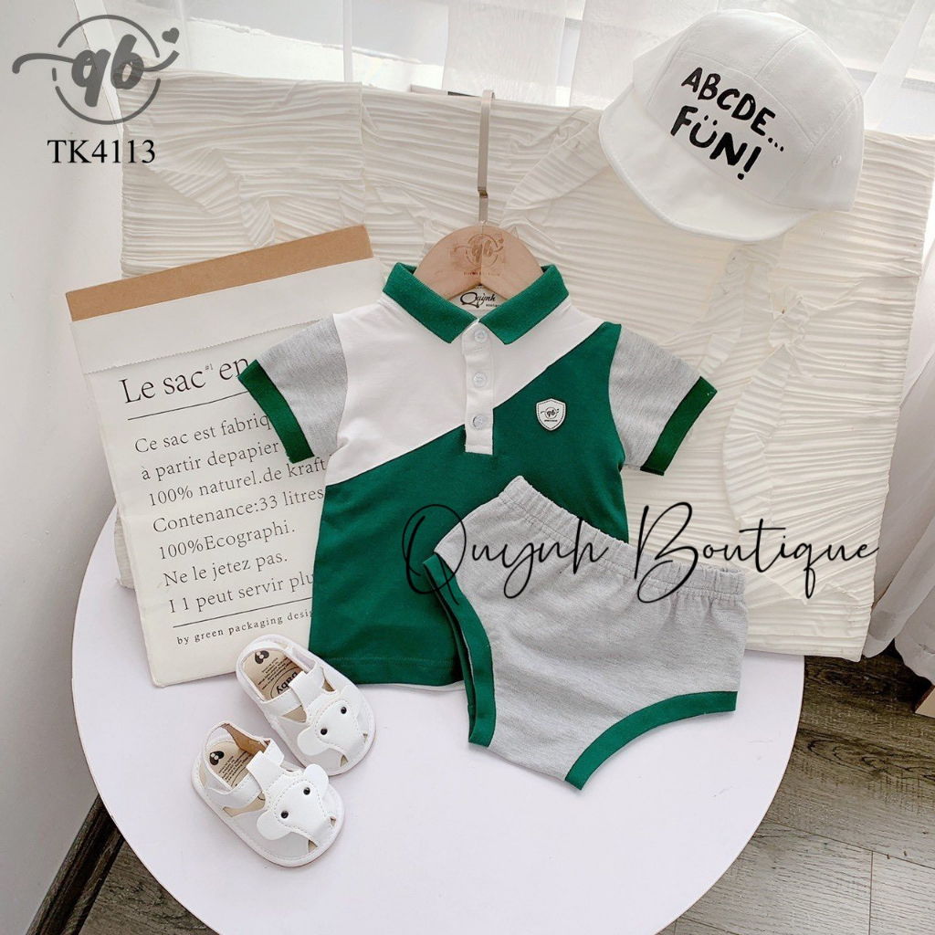 Bộ rời quần chip cho bé trai  Quỳnh Boutique