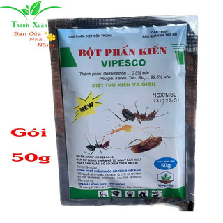 Bột phấn kiến gián dùng trong nhà ngoài vườn cây trồng gói 50g