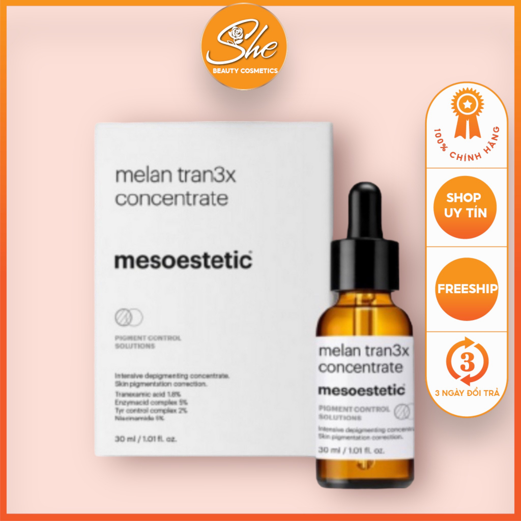 Serum giảm nám chuyên sâu Mesoestetic Melan Tran3x Concentrate 30ml