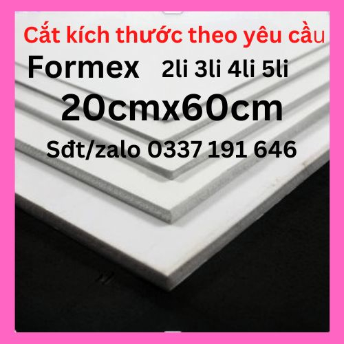 Bìa mô hình khổ 20x60cm -2mm 3mm 4mm 5mm - (Bìa làm handmade, Formex 2li 3li , Fomex 2ly 3ly , Fomic )