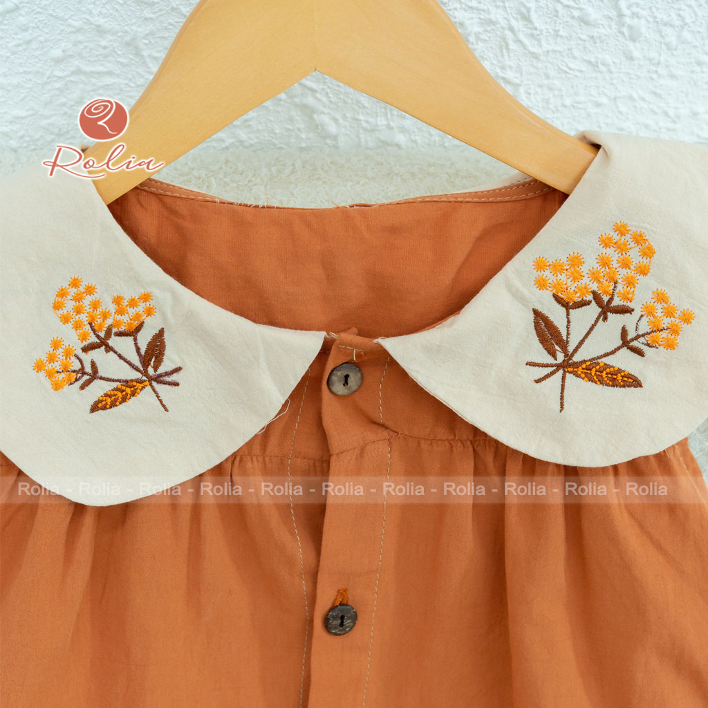 Váy đầm sát nách bé gái ROLIA chất thô Hàn mềm mát phù hợp cho trẻ từ 2-10 tuổi V144