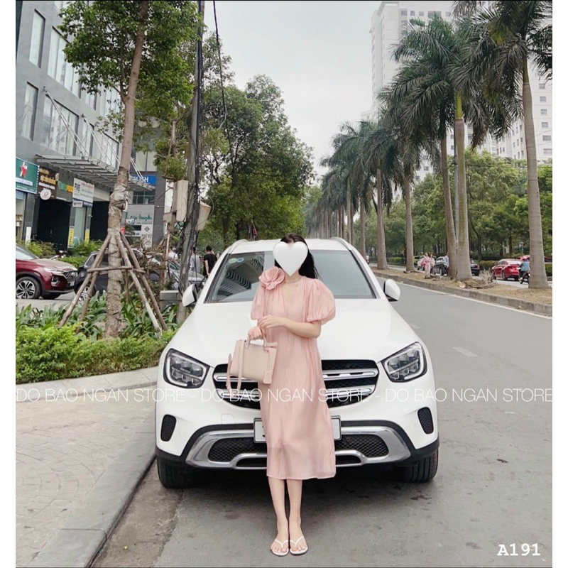 Đầm Tơ Hai Lớp Đính Hoa Dáng Suông Phom Rộng Mã LT012