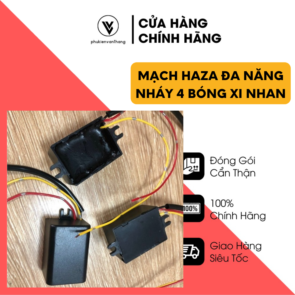 Mạch Haza Đa Năng Nháy 4 Bóng Xi Nhan Gắn Mọi Loại Xe