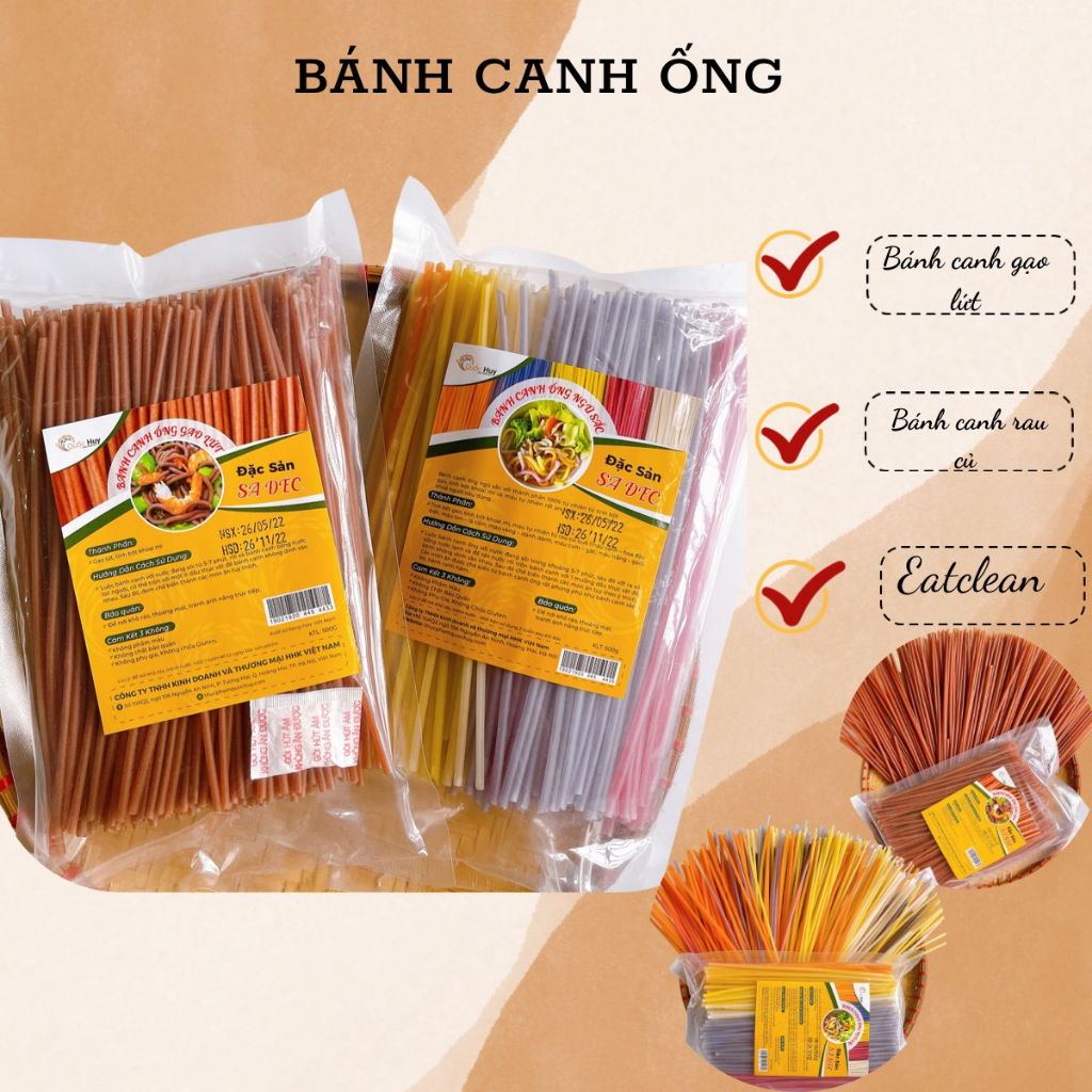 Bánh canh ống gạo lứt eatclean cho người ăn kiêng giảm cân, tiểu đường, ăn chay, thực phẩm ít calo