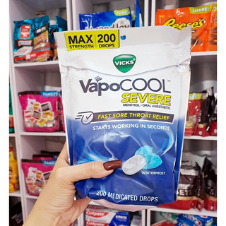 Kẹo ngậm vicks vapocool max strength - 200 viên date 9/2024