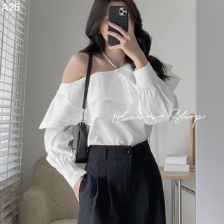 A23 - Áo lệch vai bèo tầng
