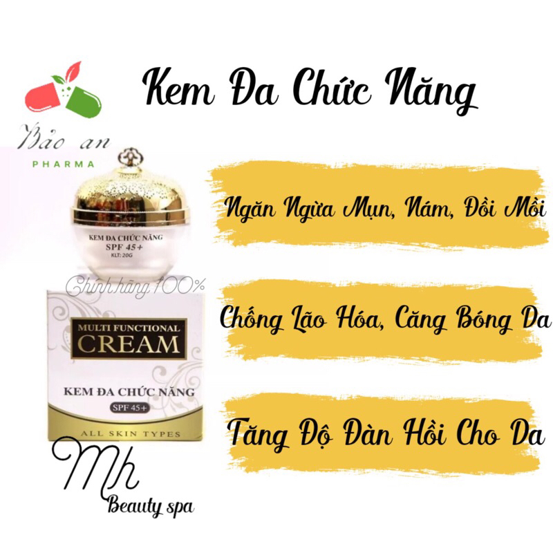 Kem đa chức năng MH Beauty Spa SPF 45+ cải thiện nám đồi mồi chống nắng chống lão hóa - BẢO AN PHARMA