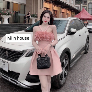 Váy cúp tapta phối cánh hoa dây V