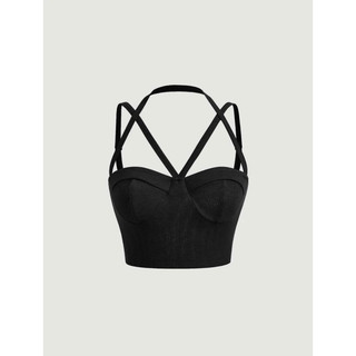 Áo croptop dây chéo
