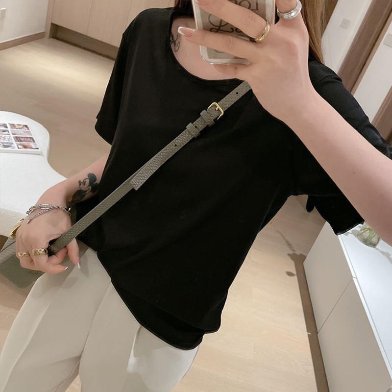 Áo thun nữ cổ tròn, thun trơn chất cotton lạnh nhiều màu, phông chất thun tăm hàng Quảng Châu